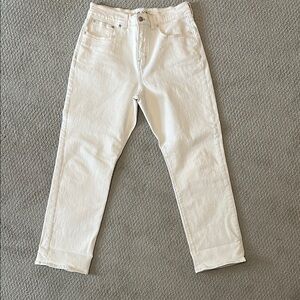 Madewell Straight Leg Jeans in White